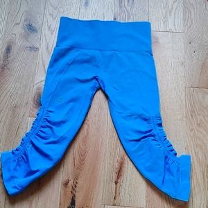 Lululemon. Women's Flow & Go Crop Leggings. Baby blue.